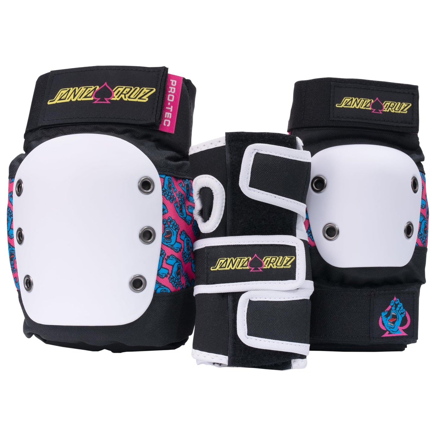 Pro-Tec Street 3-Pack Pad Set - Protective Gear for Skateboarding, Roller Skating, Scooter, Bicycling