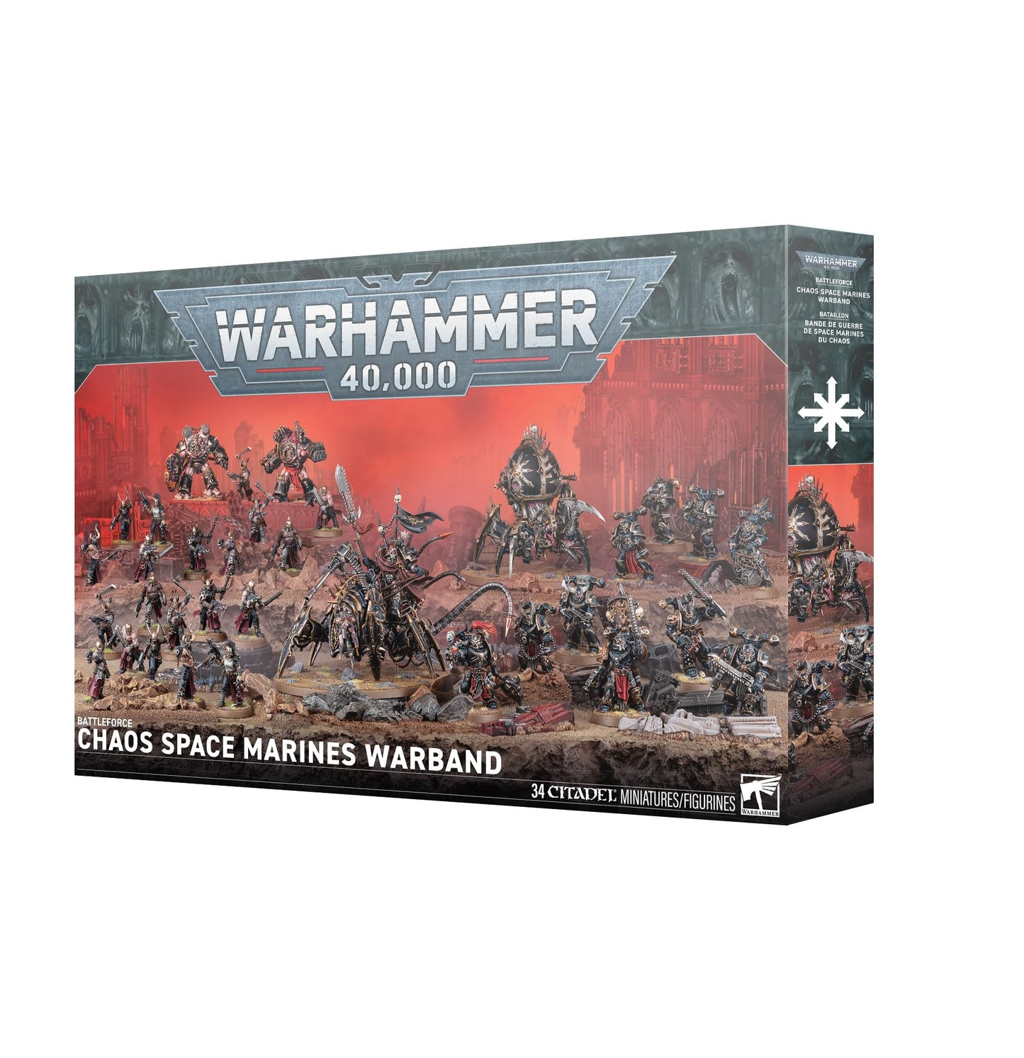Warhammer 40,000: Chaos Space Marines Warband Battleforce – 34 Plastic Miniatures