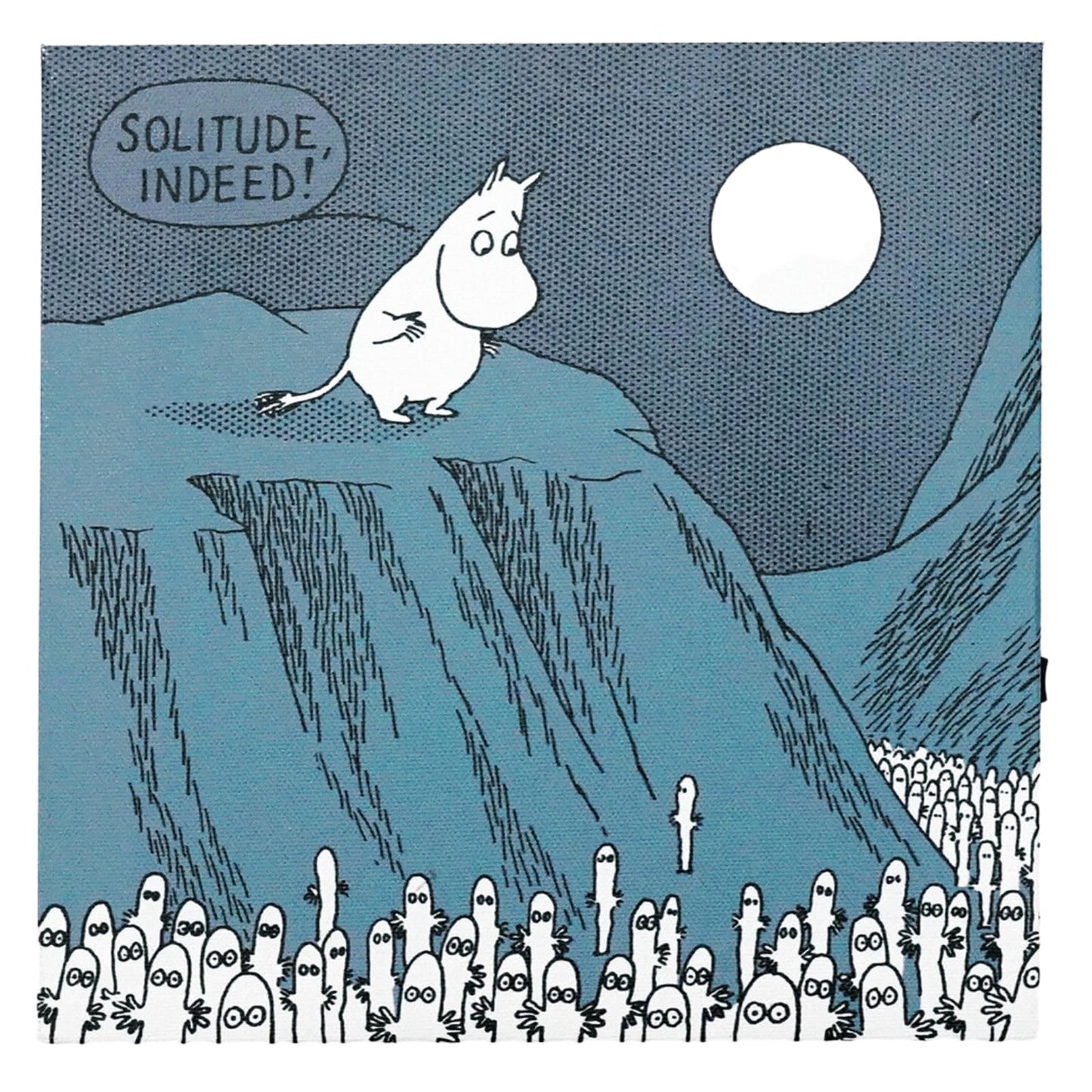 Toyo Case LED Canvas Art Moomin Series W 7.9 x D 1.0 x H 7.9 inches (20 x 2.5 x 20 cm) LCA-MMN with Sound Sensors (Blue)