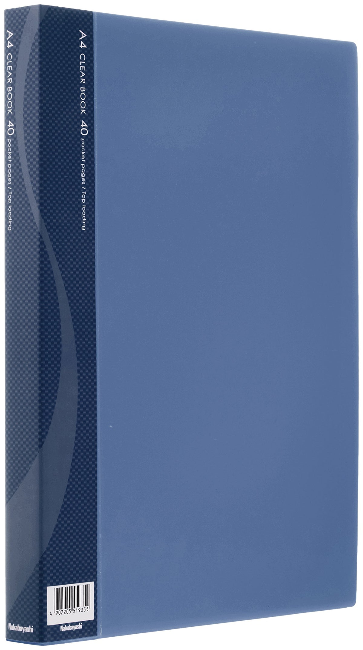 Nakabayashi CB1033B-N Clear Book, Basic Color, A4, S-Shaped, 40P, Blue
