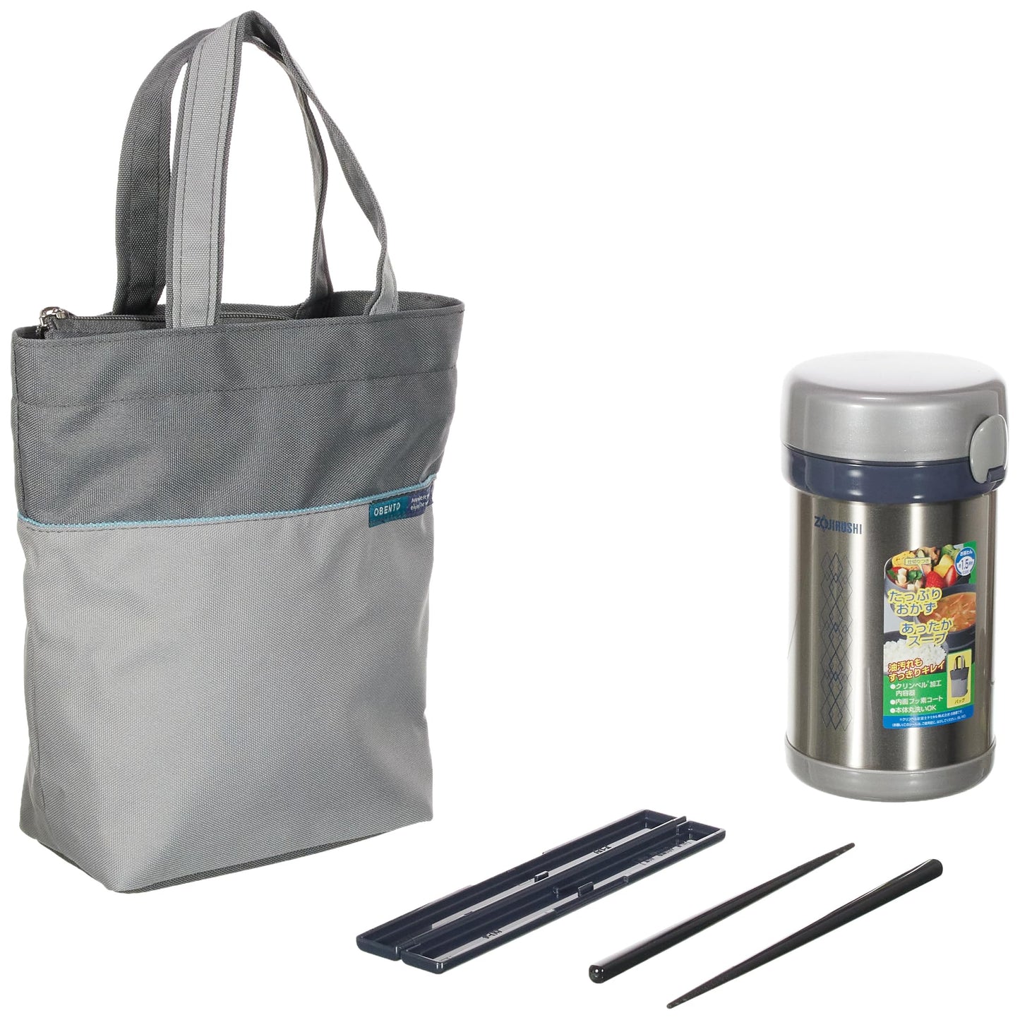 Zojirushi Thermal Stainless Lunch Box BENTO BAKO | SL-NC09-ST (Japan Import)