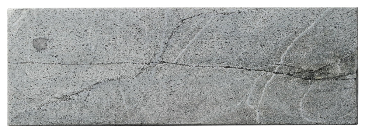 Koyo Pottery R3080092 Natural Stone, Silver Shine, 11.8 inches (30 cm), Narrow Plate