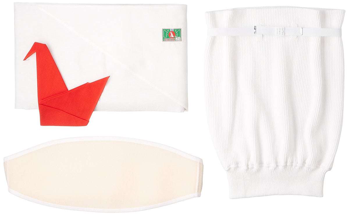 FUN fun Women's Inujirushi Honpo Maternity Pregnancy Belt Cotton Cloth & Belly Band Free Size White