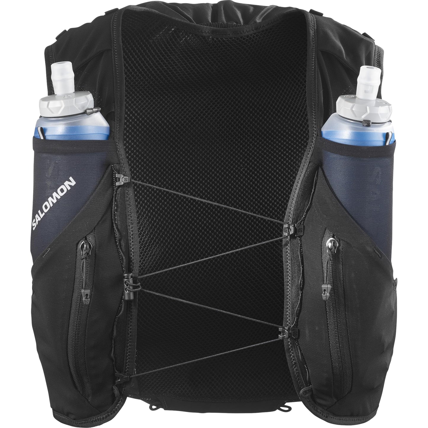 Salomon Unisex Advance Skin 12 | 12 Liter Hydration Trail Running Vest, Black, Small