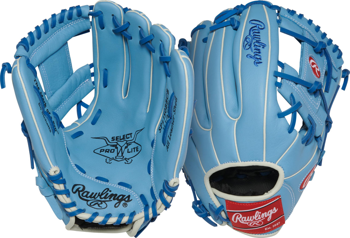 Rawlings | Select Pro Lite Series BO BICHETTE Youth Baseball Glove | 11.5" | Right Hand Throw | Columbia Blue/Royal