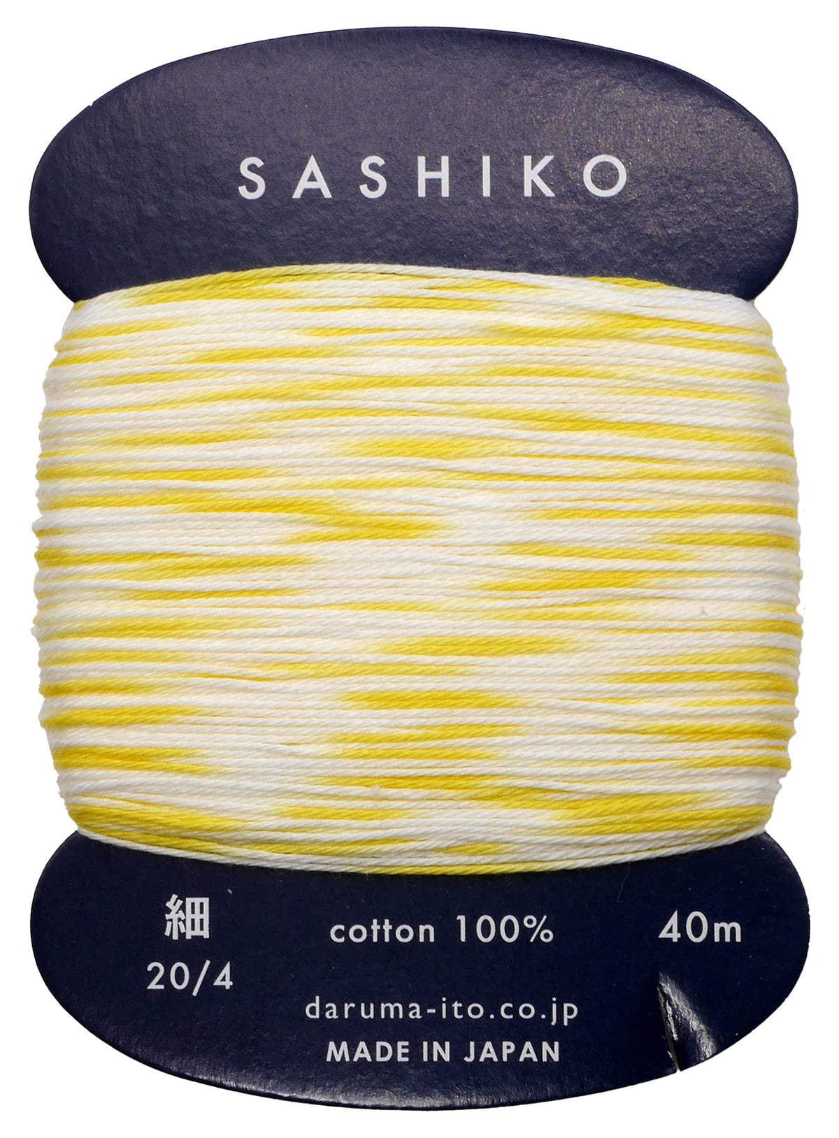 Yokota Daruma Sashiko Thread Single and Variegated Color (Lemon Squash, Thin 40M Card)