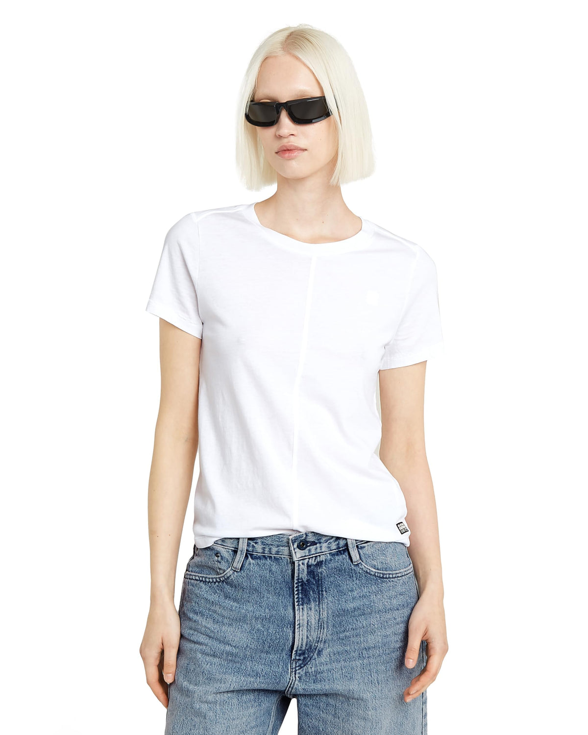 G-STAR Raw - Womens Front Seam R T T-Shirt, Color White, Size: Small