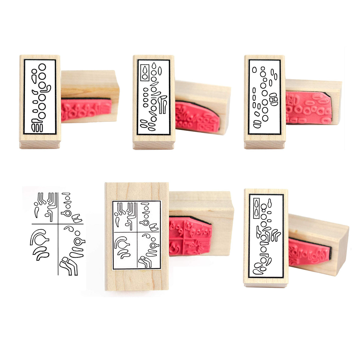 Woodwind Teacher - Fingering Rubberstamp Gift pack (5 stamps and pad for flute, oboe, clarinet, saxophone and bassoon)