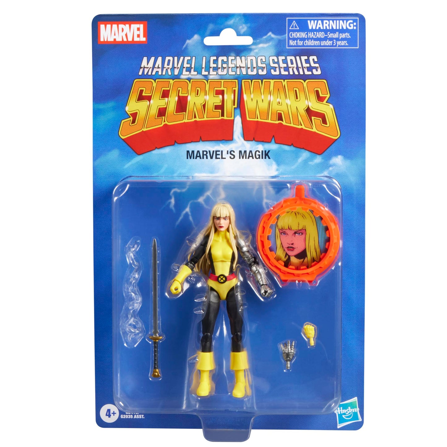 Marvel Legends Series Secret Wars Magik, Retro X-Men and New Mutants Comics Collectible 6 Inch Action Figure with Lenticular Shield