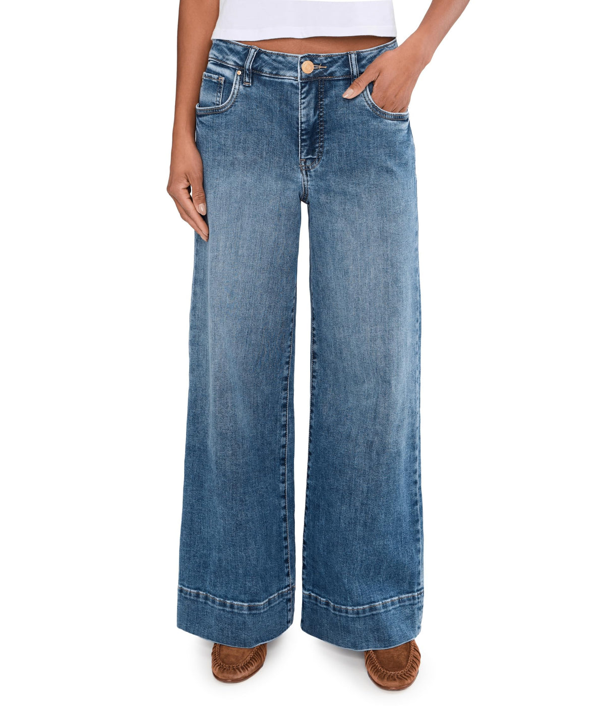 KUT from the Kloth Womens Maya High-Rise Fab Ab Wide Legs Regular Hem in Amuse Amuse 6 31