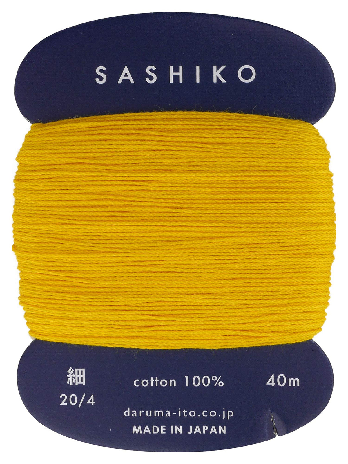 Sashiko Thread Thinner Weight 40m Col. 204 -Golden Yellow- Japanese Embroidery & Quilting by Yokota