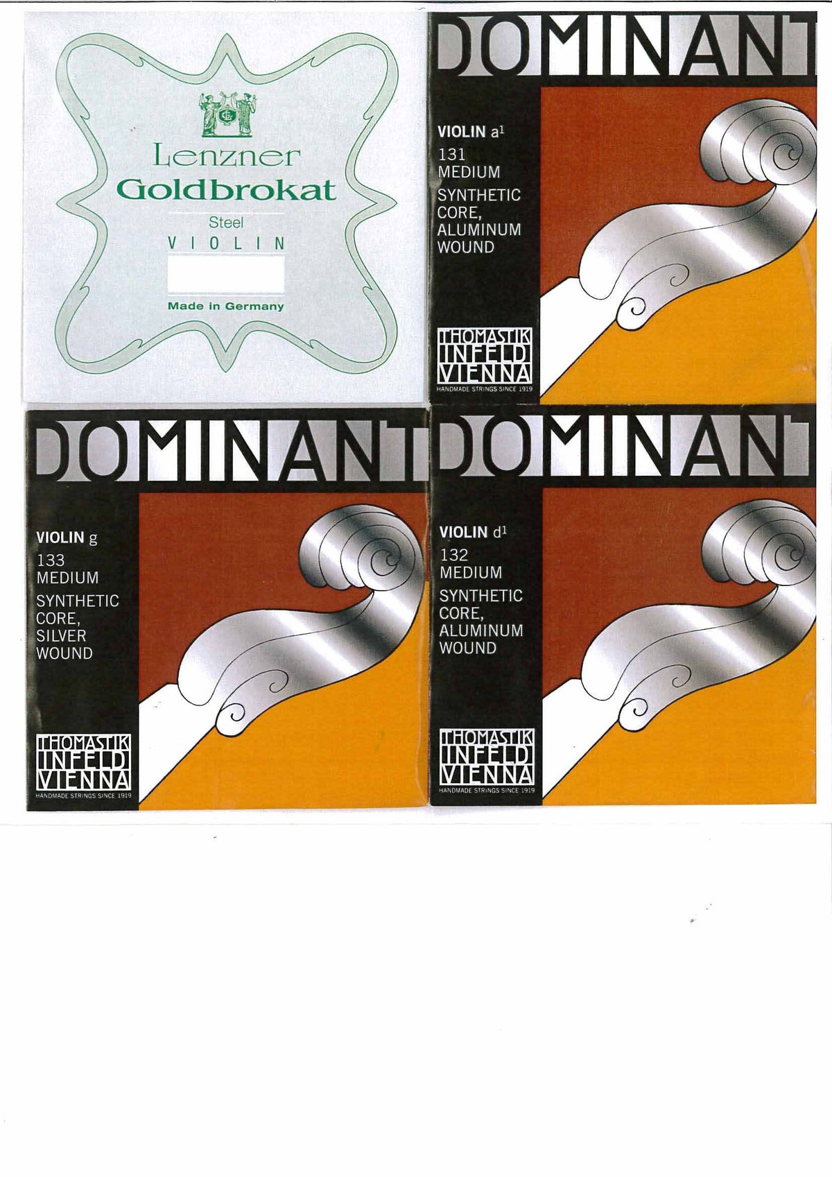 Violin 4/4 String Set (E: go-rudoburakatto A. D. G Dominated)