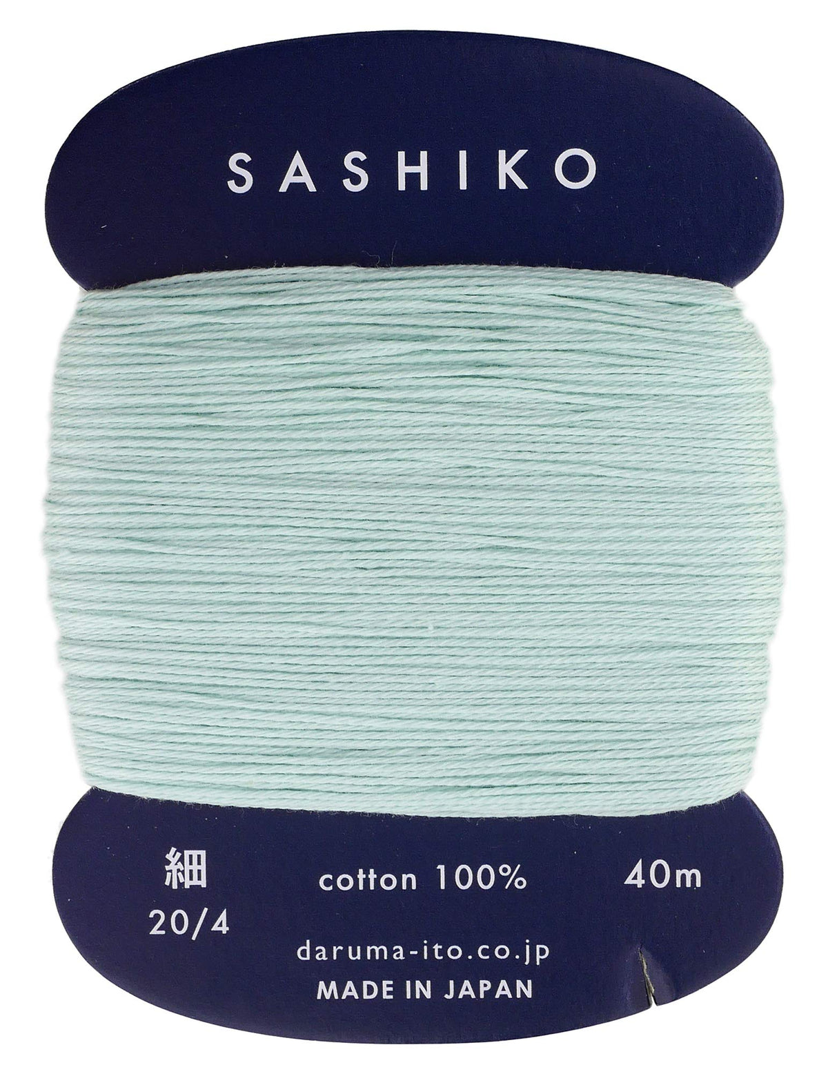 Sashiko Thread Thinner Weight 40m Col. 206 -Mint Cream- Japanese Embroidery & Quilting by Yokota
