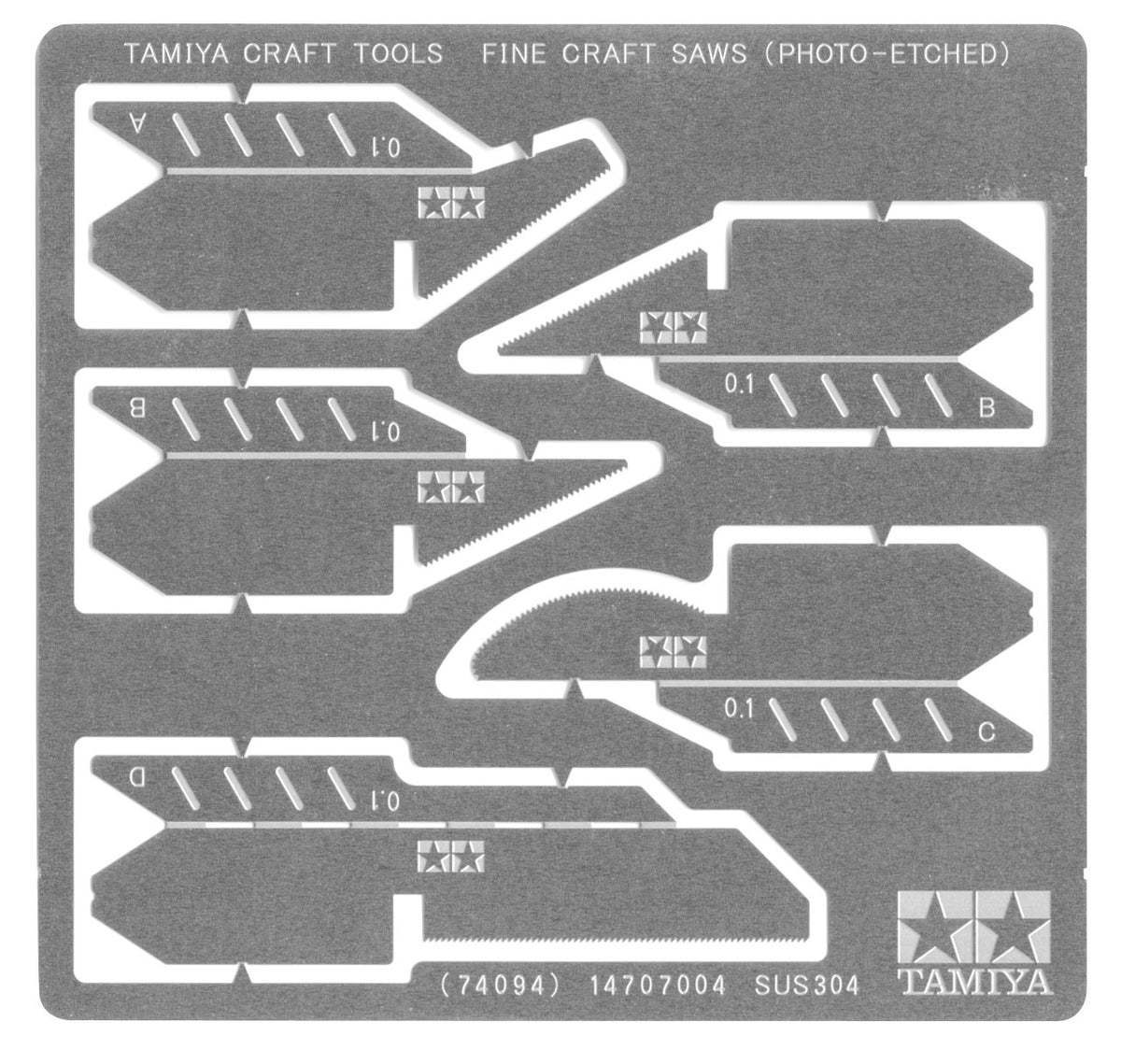 TAMIYA Photo-Etched Craft Saw TAM74094 Handsaws and Parts