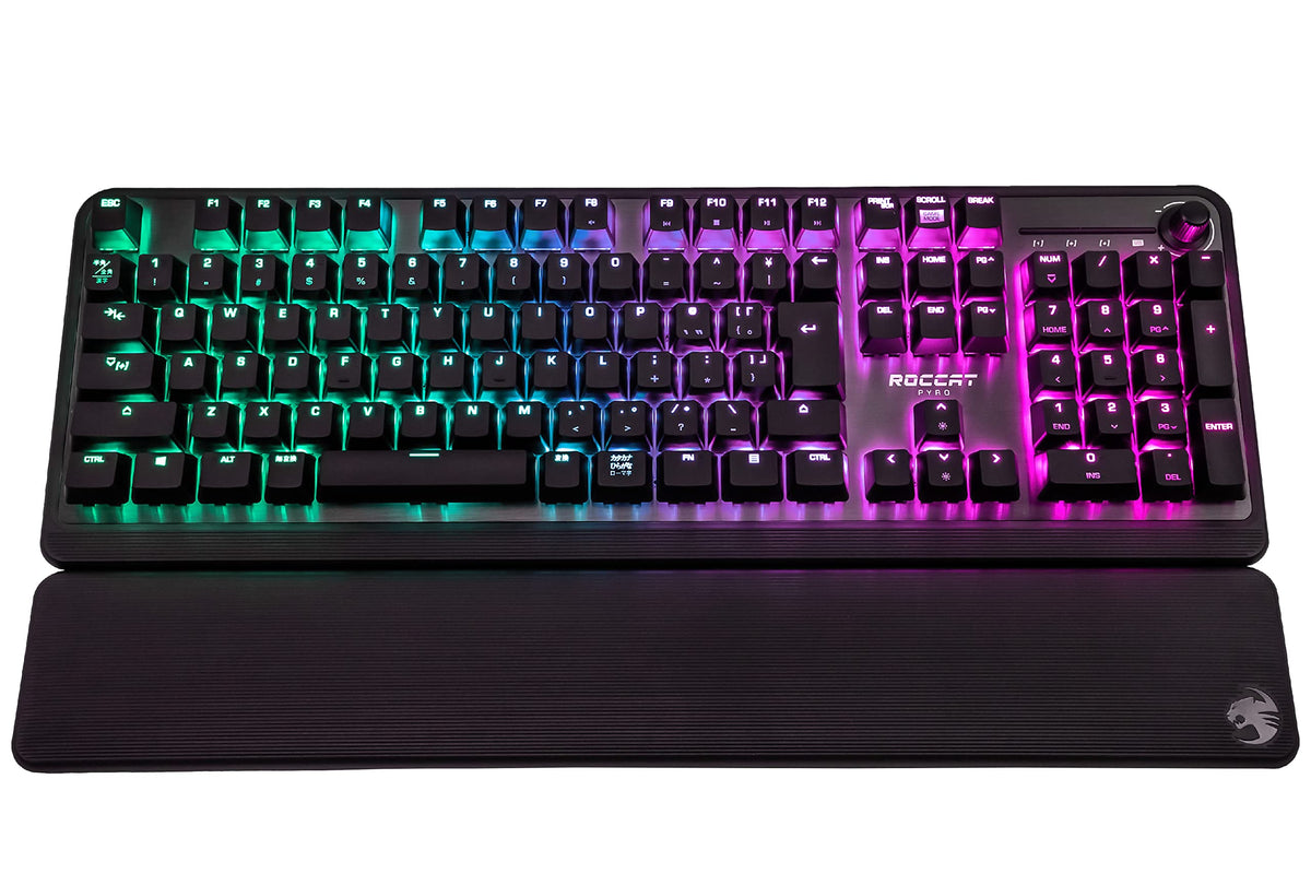 ROCCAT ROC-12-627 USB Pyro Mechanical RGB Gaming Keyboard, Linear (Red Axis), JP Japanese Arrangement, German Design