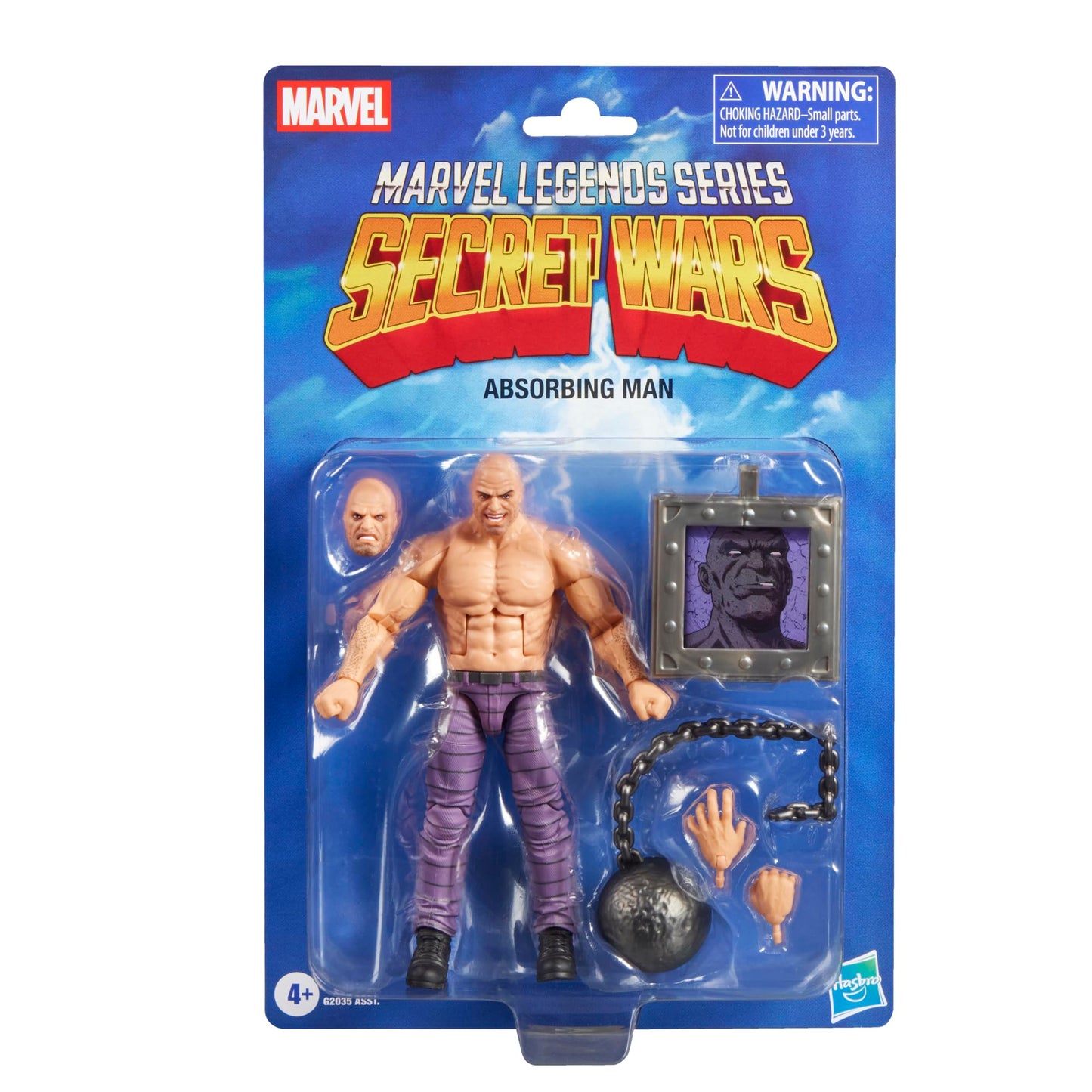 Marvel Legends Series Secret Wars Absorbing Man, Retro Comics Collectible 6 Inch Action Figure with Lenticular Shield