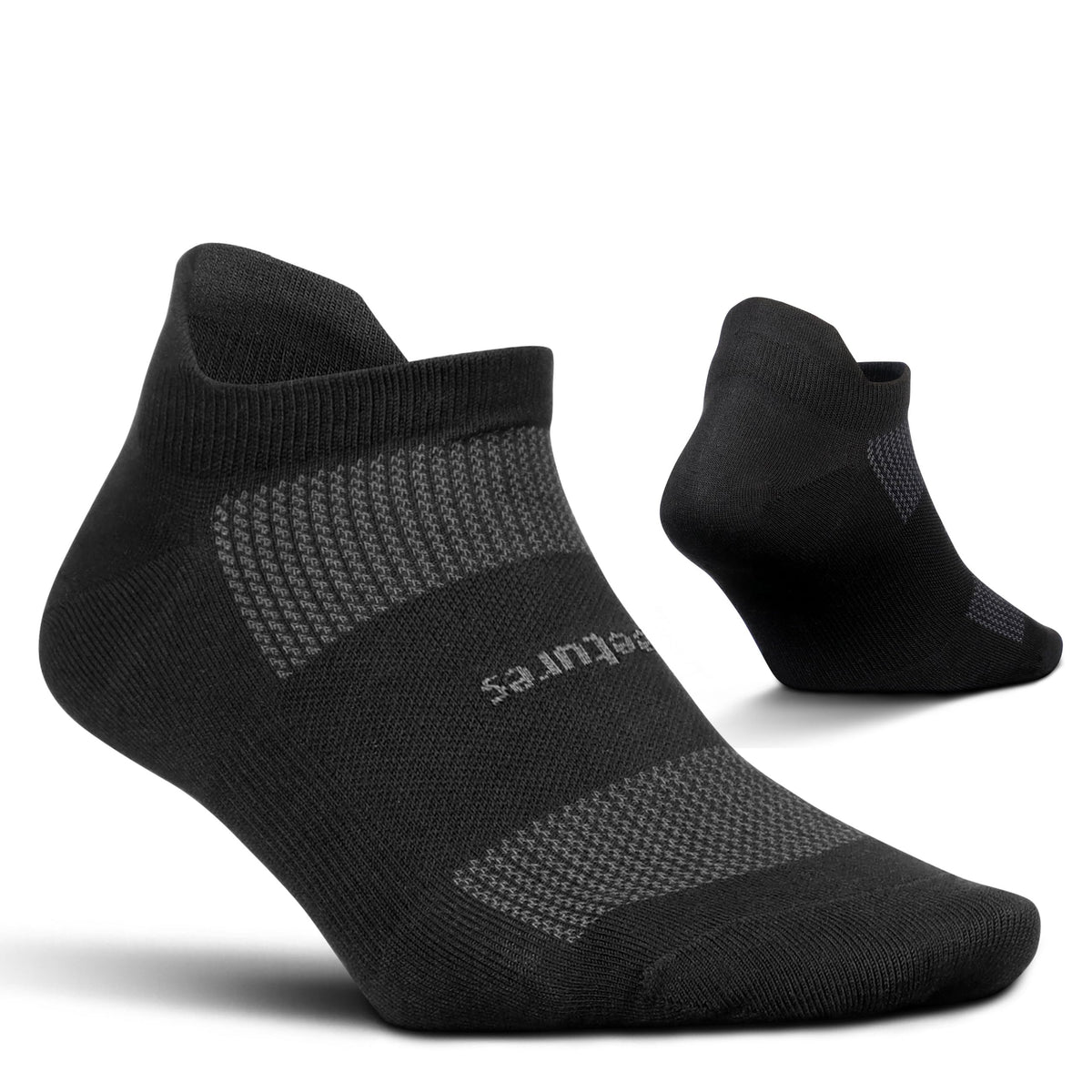 Feetures High Performance Ultra Light Ankle Sock, Black, M, 1 Pair