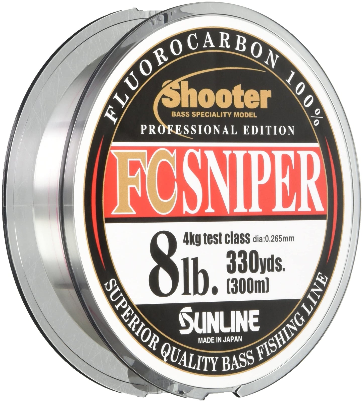 SUNLINE Fluorocarbon Line Shooter, Sniper, 984.1 ft (300 m), 10 lbs, Natural Clear