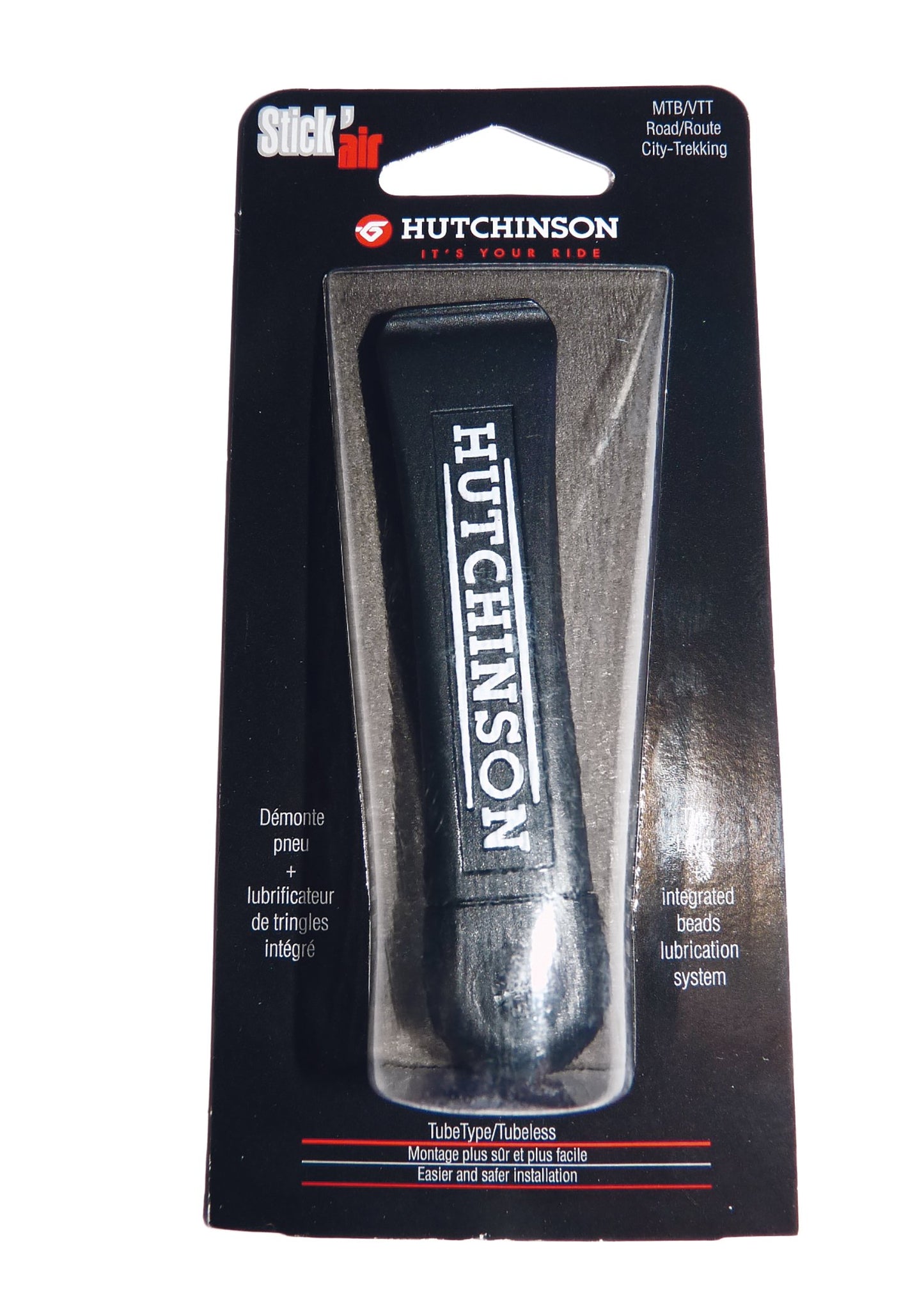 Hutchinson Stick Air Tire Lever and Road Tubeless Installation Tool. (Black) (AD59937)