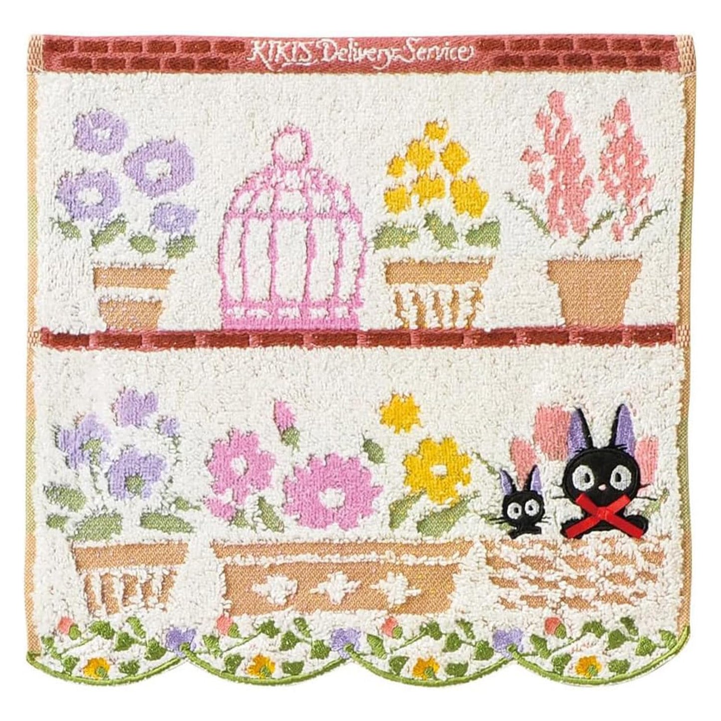 Hand Towel Ghibli Kiki's Delivery Service Jiji 25 Ã— 25cm Favorite Flower