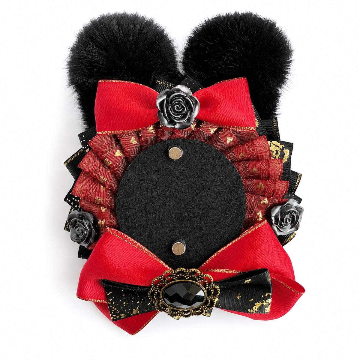 G Trigger RD Red Rabbit Ears Rosette for Can Badge 57mm G.triGer