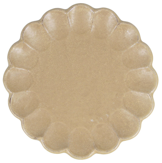 うつわ魯庵 Mino Ware 555-0012 Kaneko-Kohei Linker Plate, Platter, Tea, Kneeling Flowers, Diameter 9.4 inches (24 cm), Curry Plate, Pasta Dish, Microwave Safe, Dishwasher Safe, Made in Japan