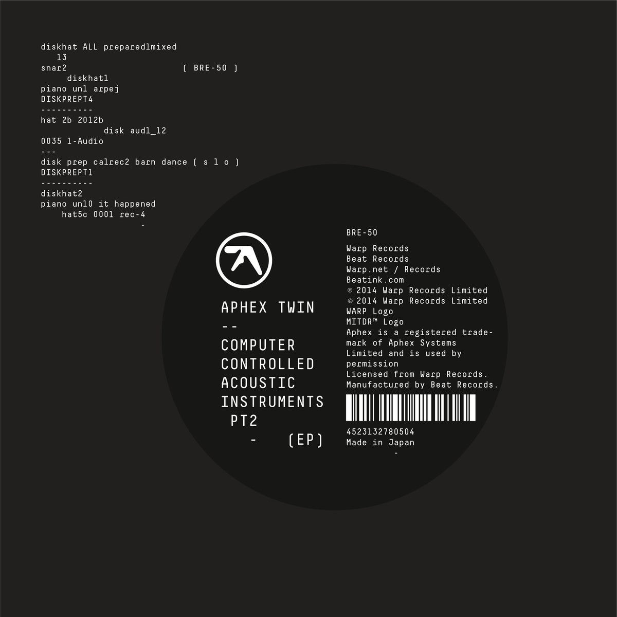 Computer Controlled Acoustic Instruments pt2 EP [Domestic CD] (BRE50)
