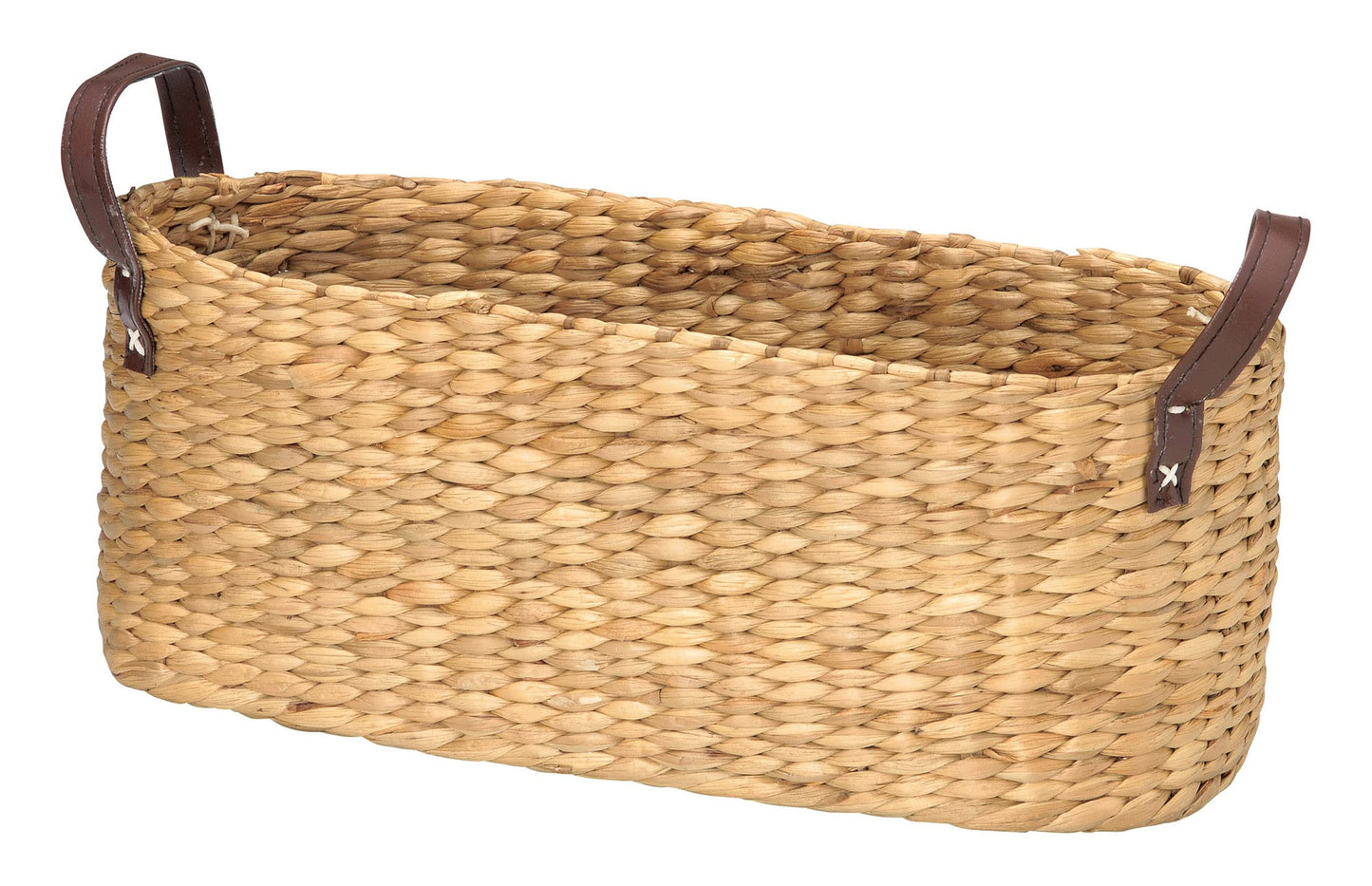 Water Hyacinth HC-025NA Handle Basket, 17.7 inches (45 cm)