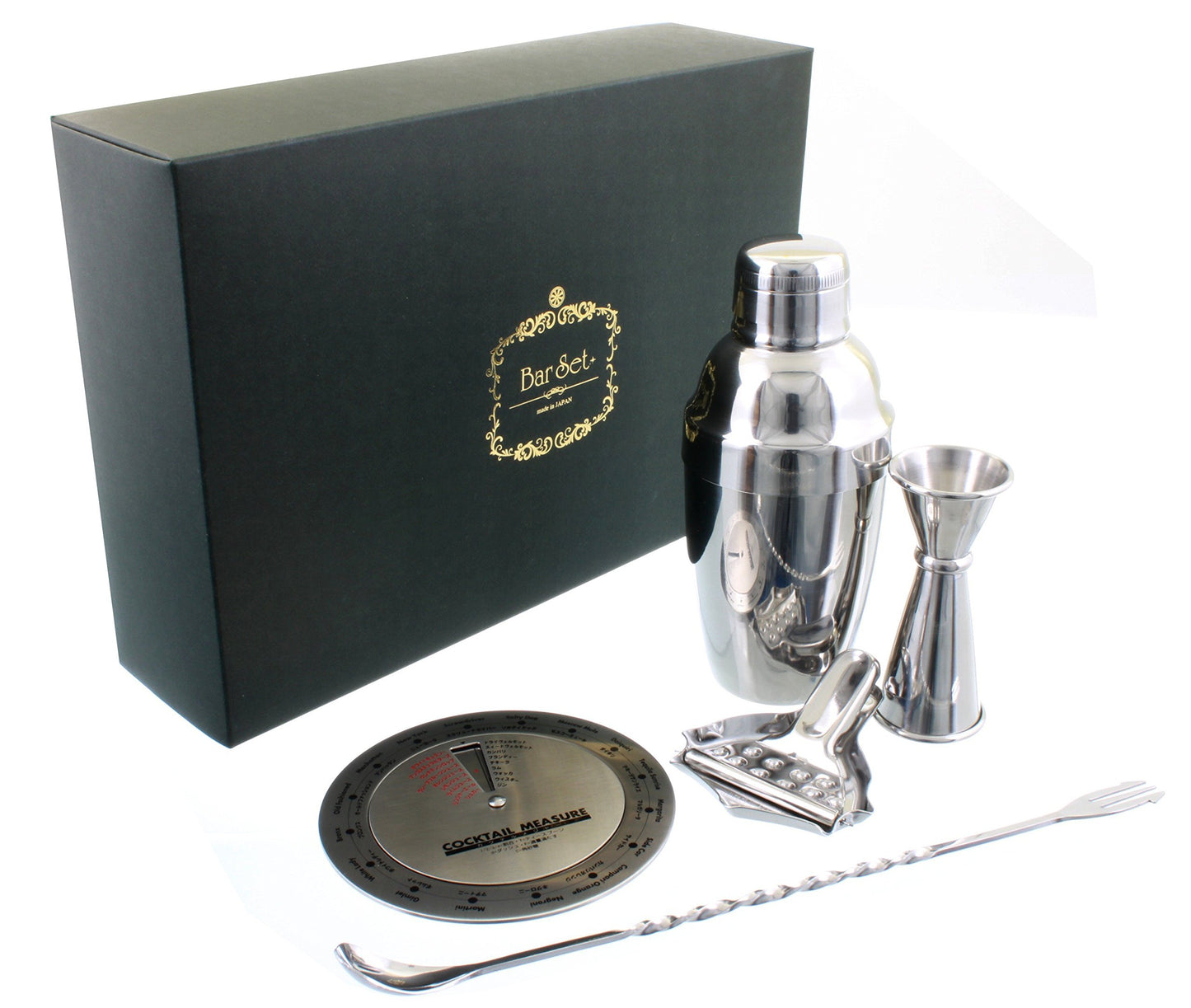 Pre-Up Cocktail Bar Set 5 Piece Made in Japan in Gift Box