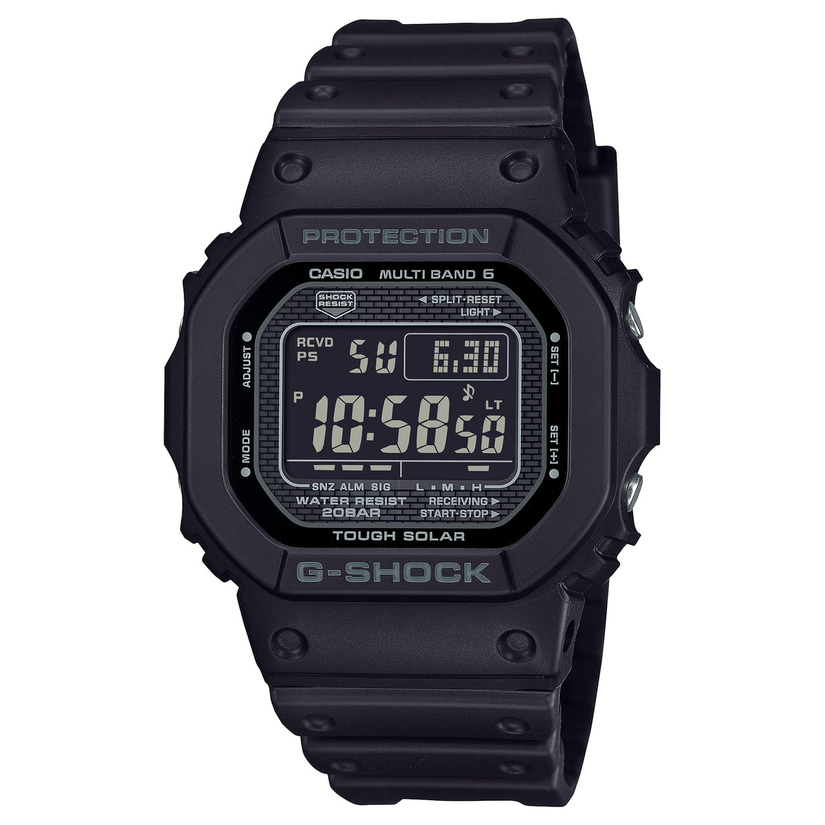 Casio G-Shock 5000 Series Black Out Resin Digital Watch GW5000HS-1