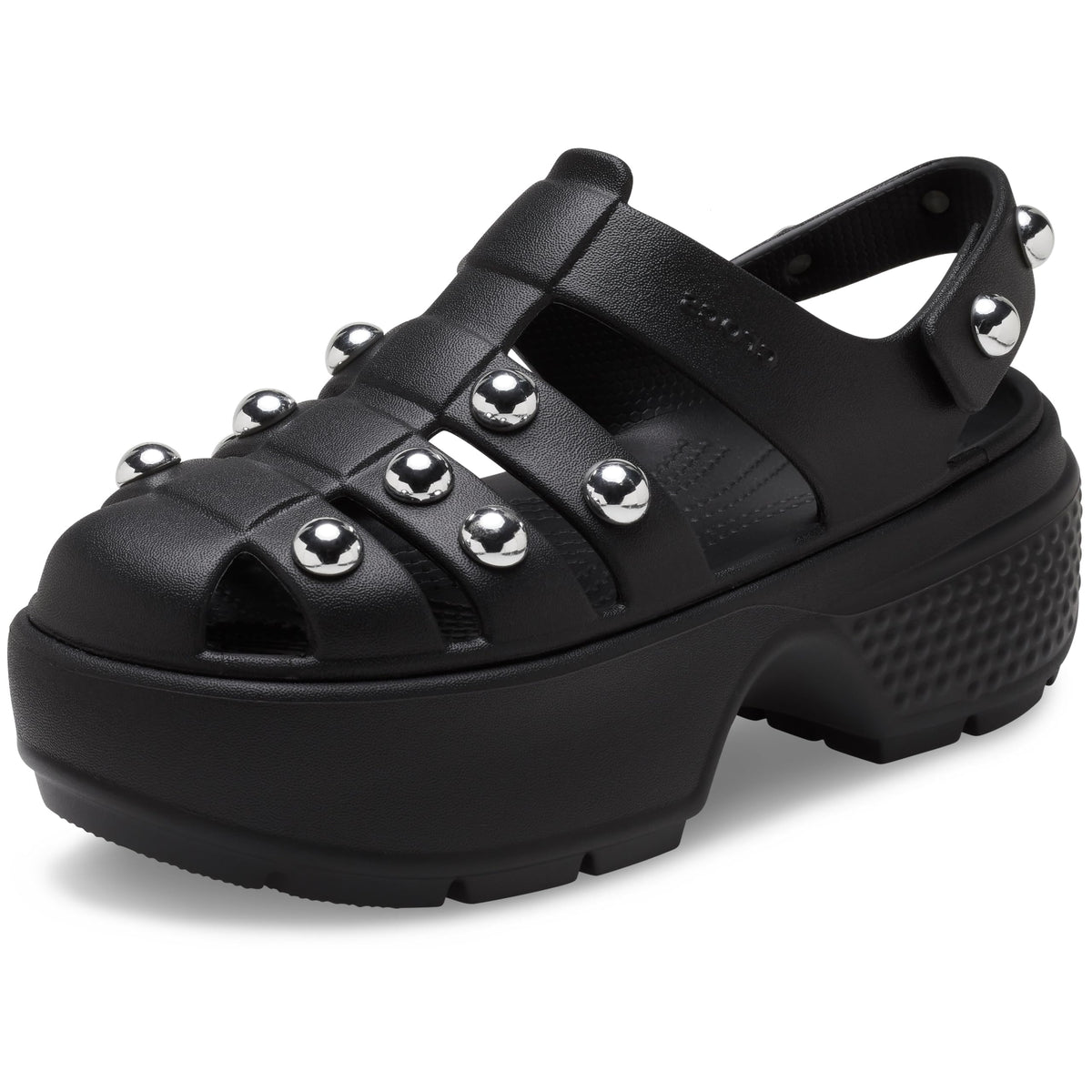 Crocs Fisherman Sandals Stomp Stud Fisherman Sandals, Black, 26.0 cm