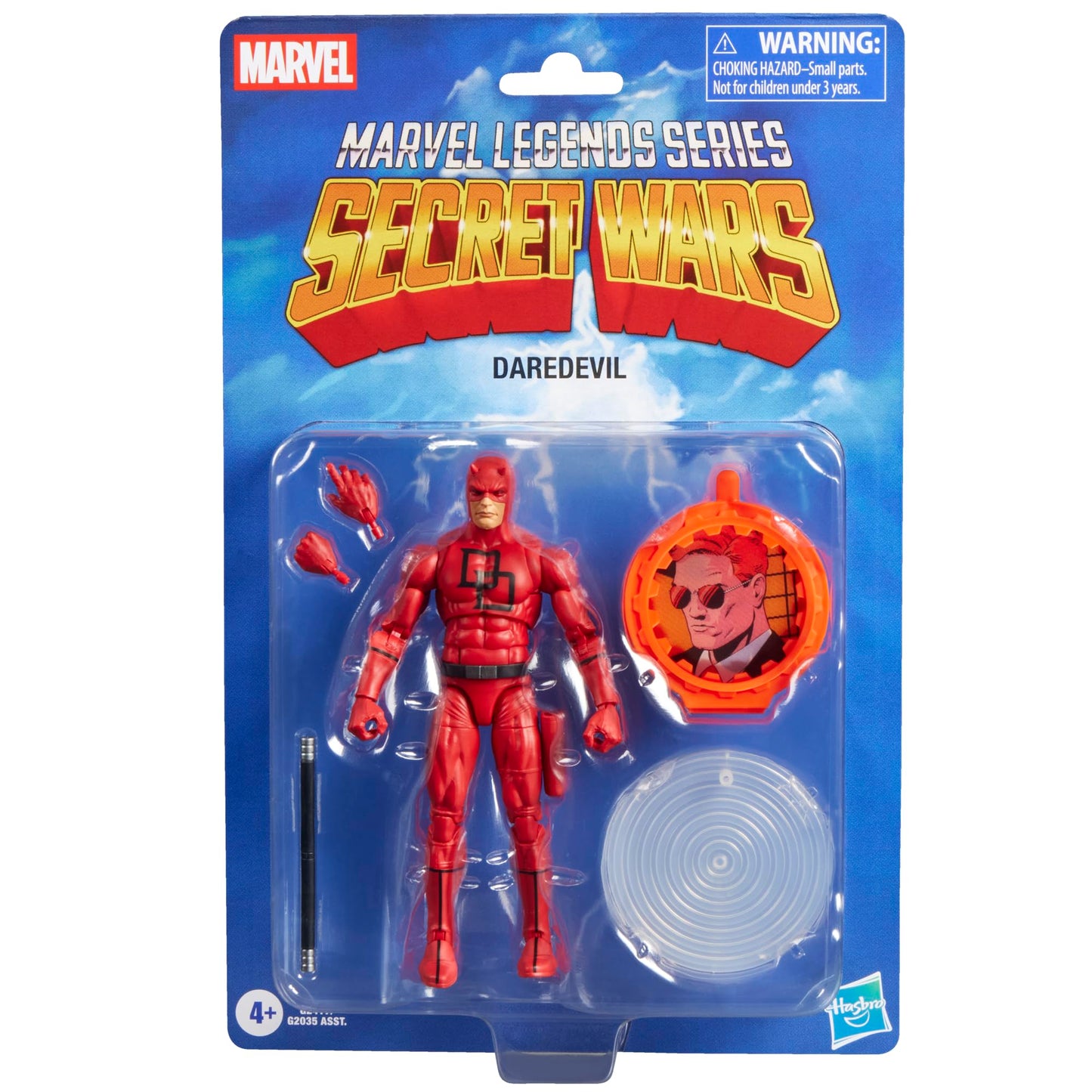 Marvel Legends Series Secret Wars Daredevil, Retro Comics Collectible 6 Inch Action Figure with Lenticular Shield