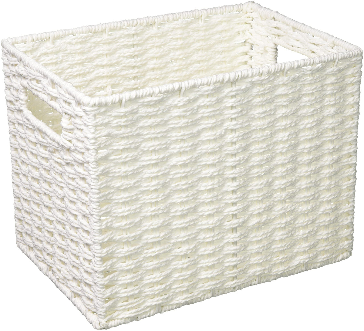 Chidorisangyou Basket, White, 7.1 x 10.2 x 7.9 inches (18 x 26 x 20 cm)