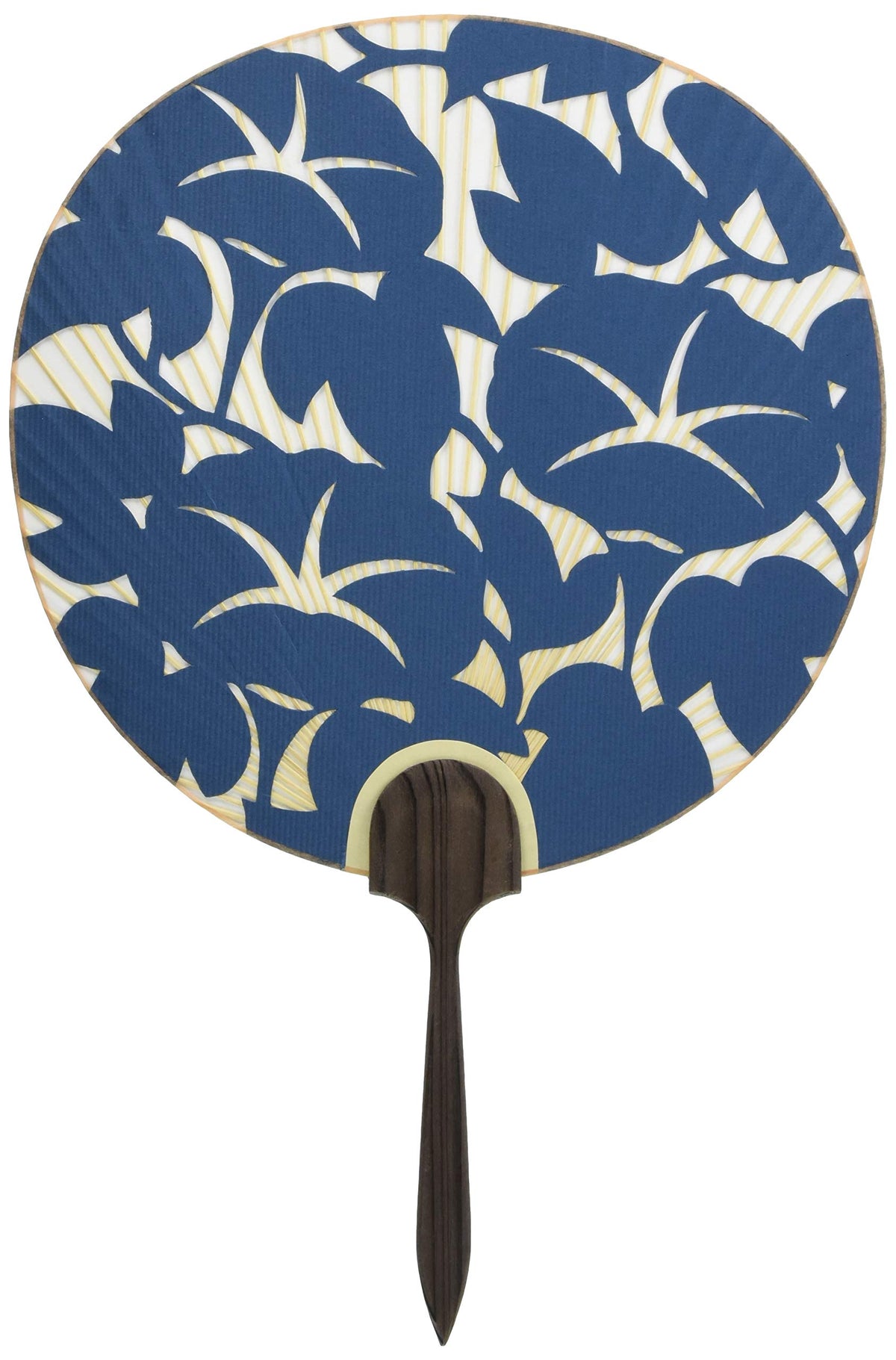 Made in Japan 2103 Chiyo Uchiwa Fan (Blue) Single-Sided Watermark