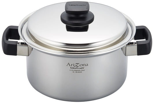 Vita Craft 8546 Two-Handled Pot, Arizona, 8.3 inches (21 cm), Recipe Included, Silver