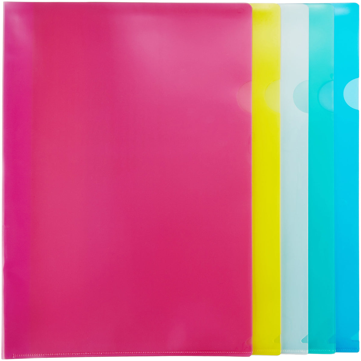 Nakabayashi CH1133M A Clear Holder, A4 Size, 30 Pieces, Mix of 5 Colors