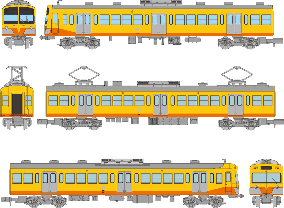 Tomytec Railway Collection 335733 Sangi Railway 851 Series, 3-Car Set, Diorama Supplies