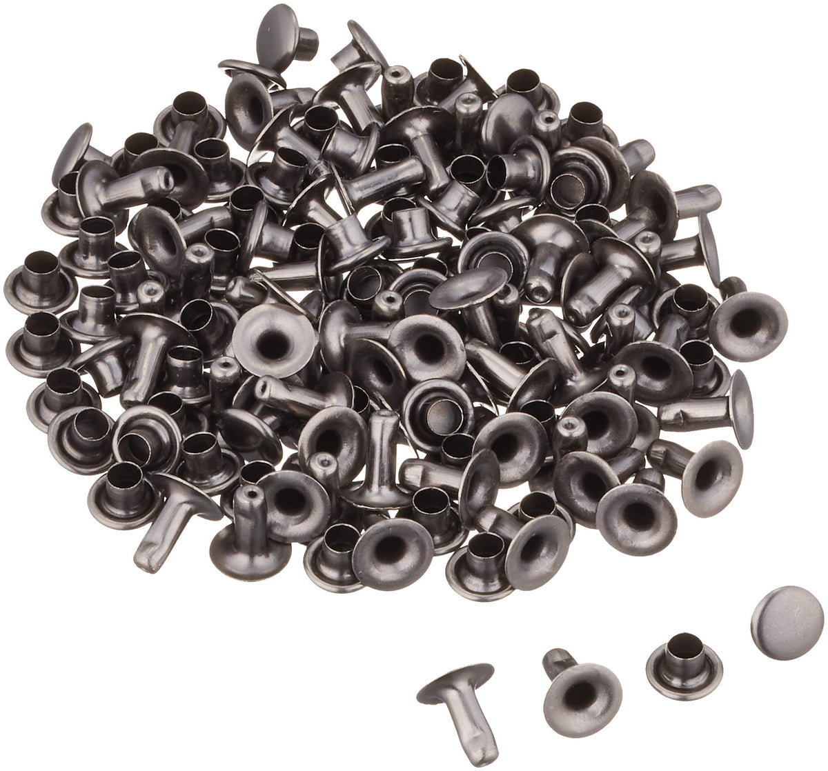 NBK F3-27 Single Side Caulk, Small Size, 0.2 x 0.2 inches (6 x 6 mm), 100 Pieces, Black Nickel