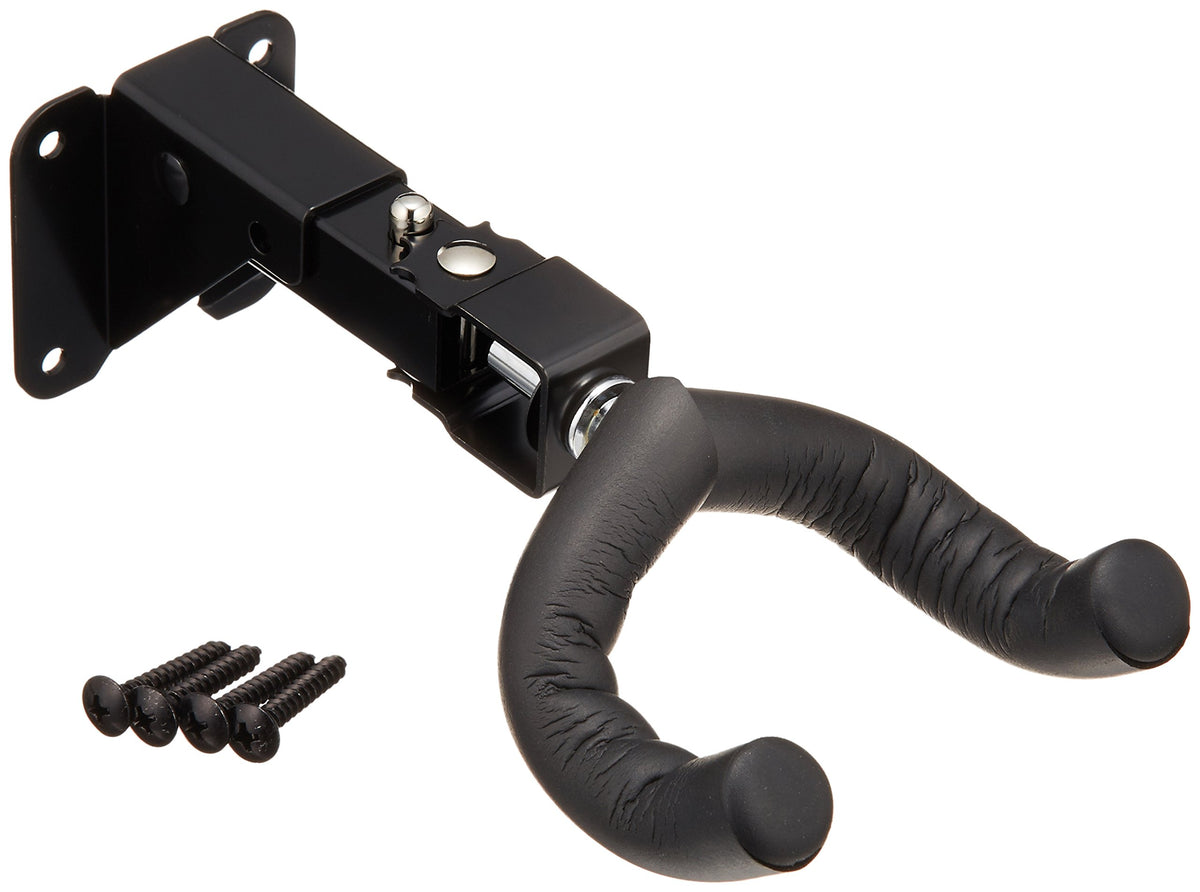 Kikutani GH-240S Guitar Hanger, Short Type, Arm Length 3.7 inches (95 mm), Mounting Screw Included, Black