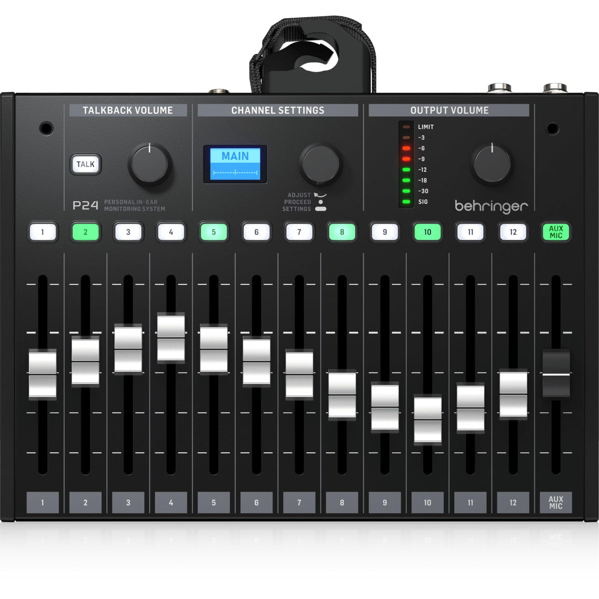 Behringer P24 Personal Monitor Mixer, StageCONNECT, 13 Stereo Channels, Built-in Effects