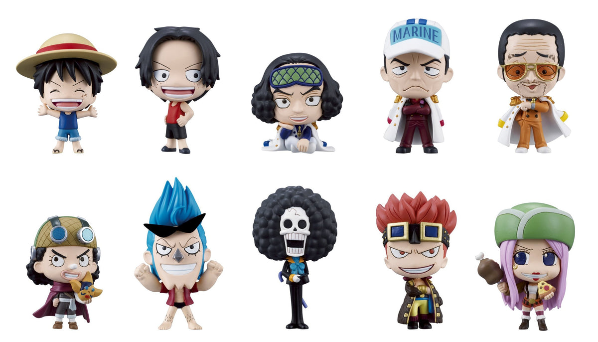 TAMASHII NATIONS Bandai One Piece Deform Master Petite Toy Figures, Set of 10, Volume#3