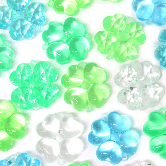 Gemstone Scoop 506-793 Holiday Festival Crushed Ice, Four Leaf Clover, Green Mix, 2.2 lbs (1 kg) (245 pcs)
