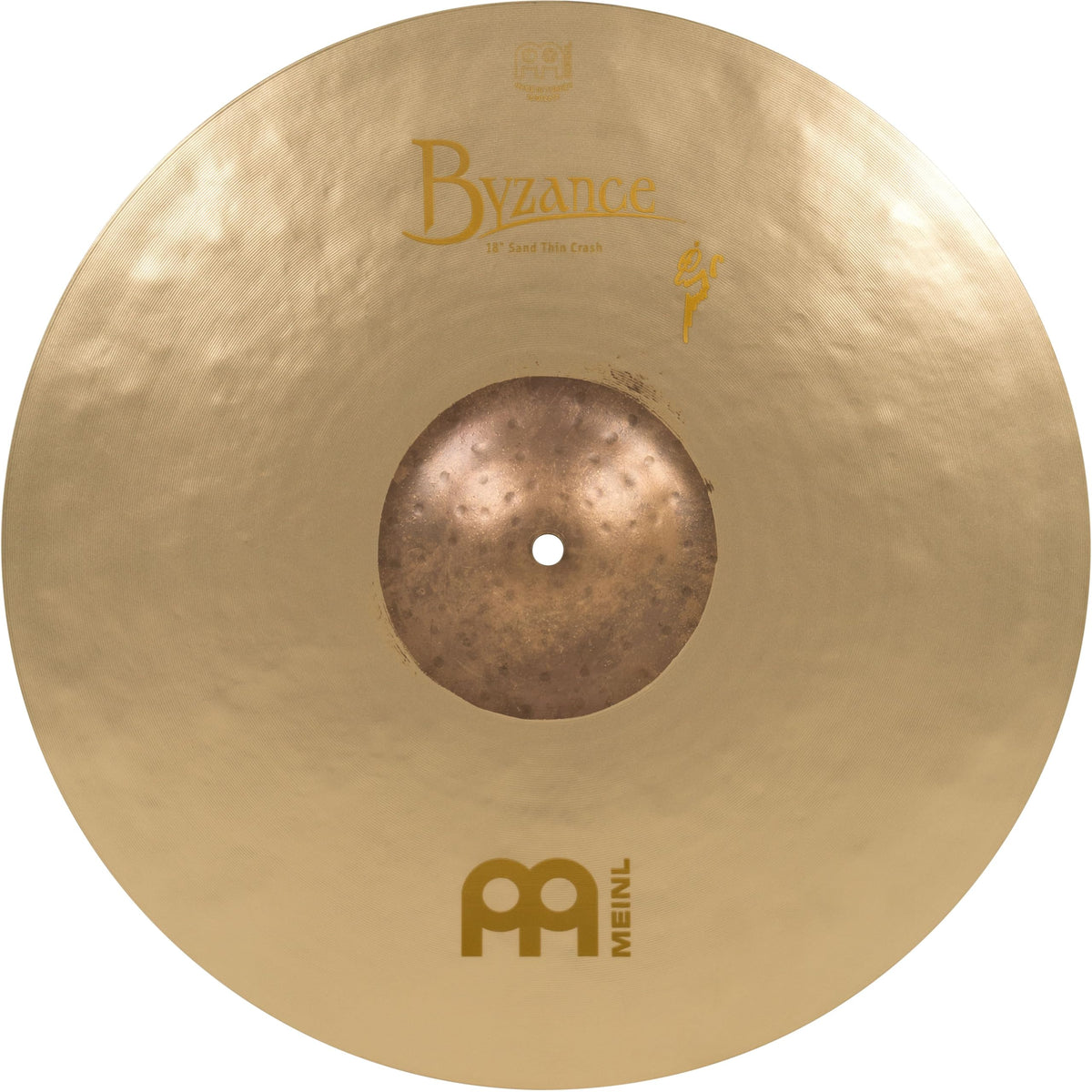 Byzance 18" Vintage Sand Thin Crash, Benny Greb Signature — MADE IN TURKEY — Hand Hammered B20 Bronze, 2-YEAR WARRANTY