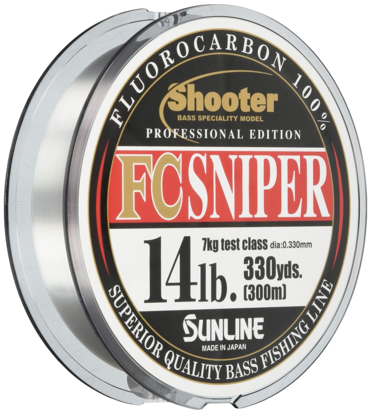 SUNLINE Fluorocarbon Line Shooter, Sniper, 984.1 ft (300 m), 20 lbs, Natural Clear