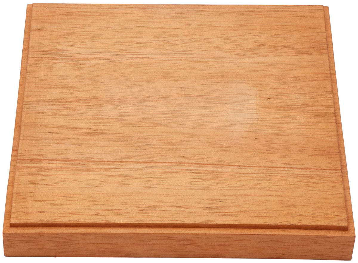 GSI Creos MR.Hobby DB007 Wooden Base Square 15 cm, Vance Project, Stand, Base, Model Making Accessories, for Displaying Figures & Miniature Models, Square, Mahogany Wood, Light Brown, Flat