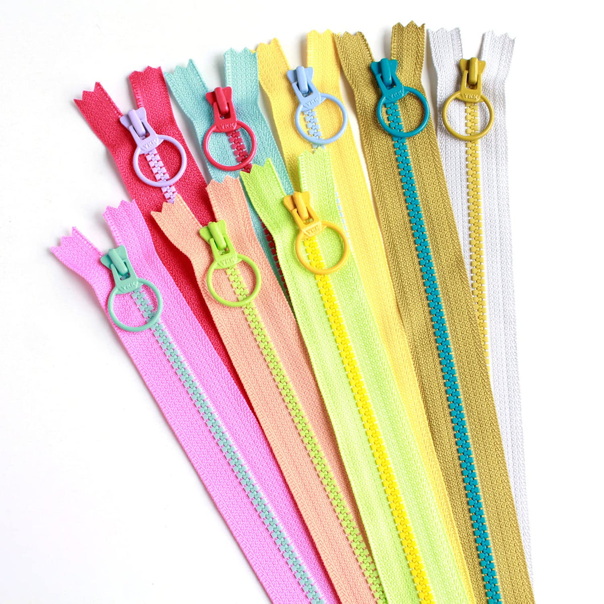 Y.K.K 3VSC30-8MIX Combination Zipper, 11.8 inches (30 cm), 8 Color Set