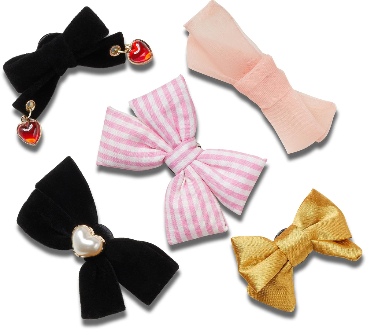Crocs Unisex Jibbitz Shoe Charms Packs and Singles Gems Bling and Jewelry Collection Oversized Mixed Bows One Size