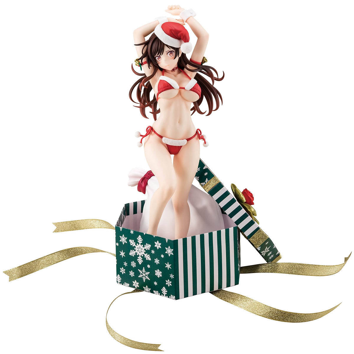 Hakoiri Musume Inc. Rent-A-Girlfriend PVC Figurine 1/6 Mizuhara Chizuru Santa Bikini Fuwamoko 2nd Xmas 26cm
