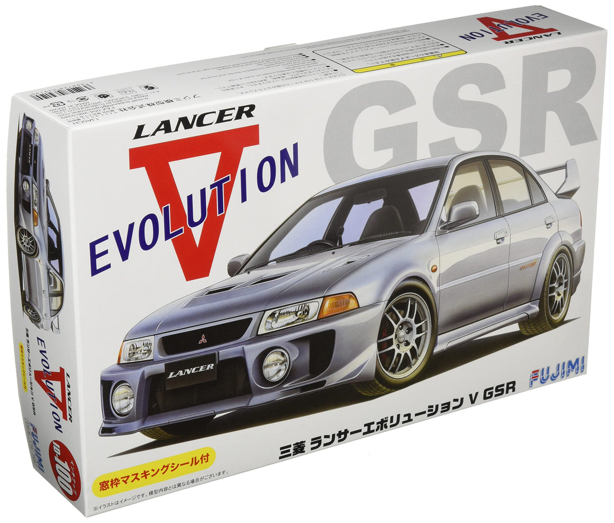 フジミ模型(FUJIMI) 1/24 Inch Up Series No.100 Mitsubishi Lancer Evolution V GSR with Window Frame Masking Seal Plastic Model