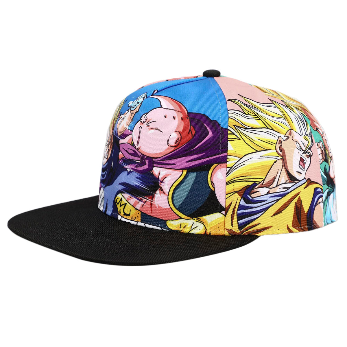 Dragon Ball Z Majin Buu & Goku Sublimation Panel Baseball Cap Multicolor